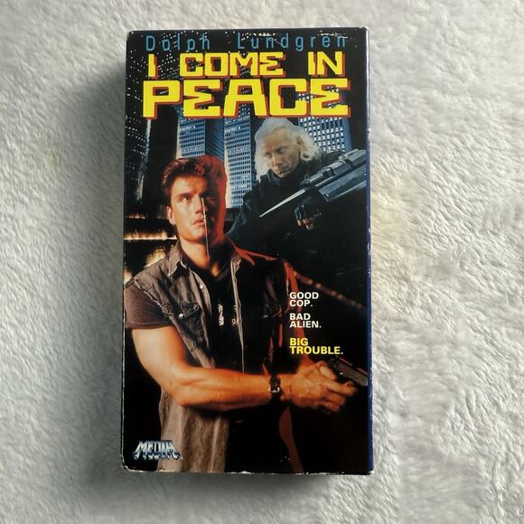 I Come in Peace 1990 VHS Media Video Tape Dolph Lundgren Cult Classic - Picture 1 of 3